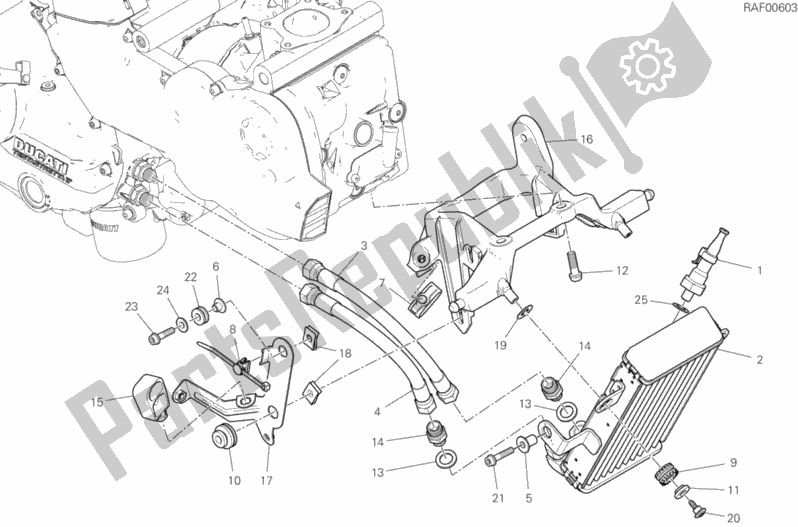 Todas as partes de Radiador De óleo do Ducati Supersport S 937 2017